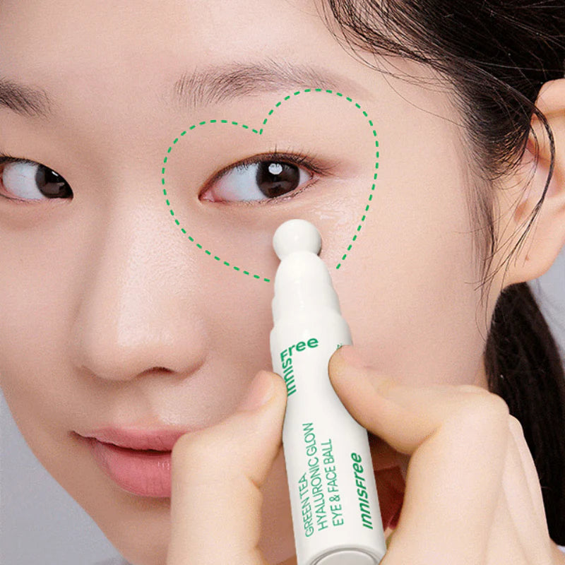 Innisfree GREEN TEA HYALURONIC GLOW EYE&FACE BALL 10ML