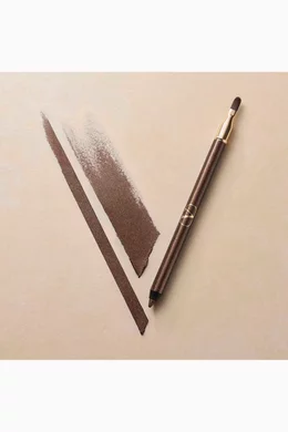 Valentino Colorgraph Double-Ended Color Gel Eyeliner & Blending Brush Brown Fondant Shimmer  