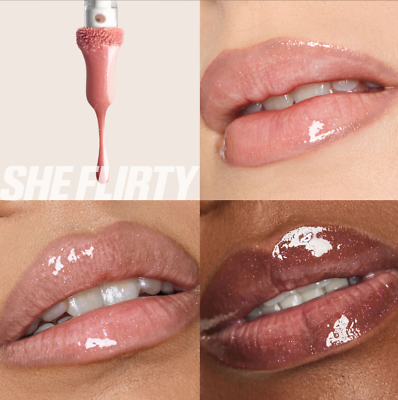 Huda Beauty Faux Filter Icy Nude Shimmer Lip Gloss She Flirty