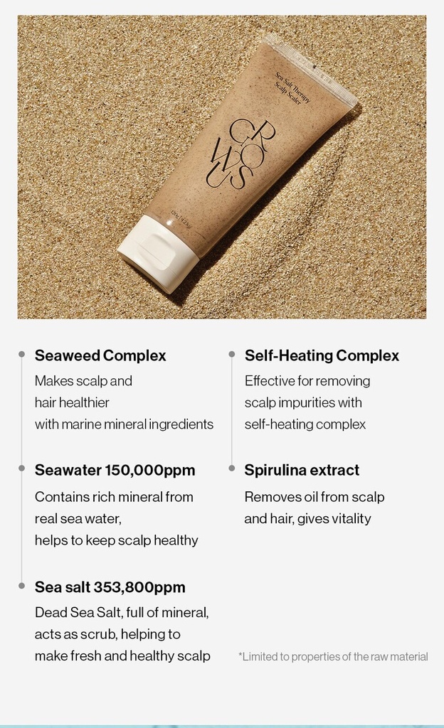 Grows Sea Salt Therapy Scalp Scaler 120g  