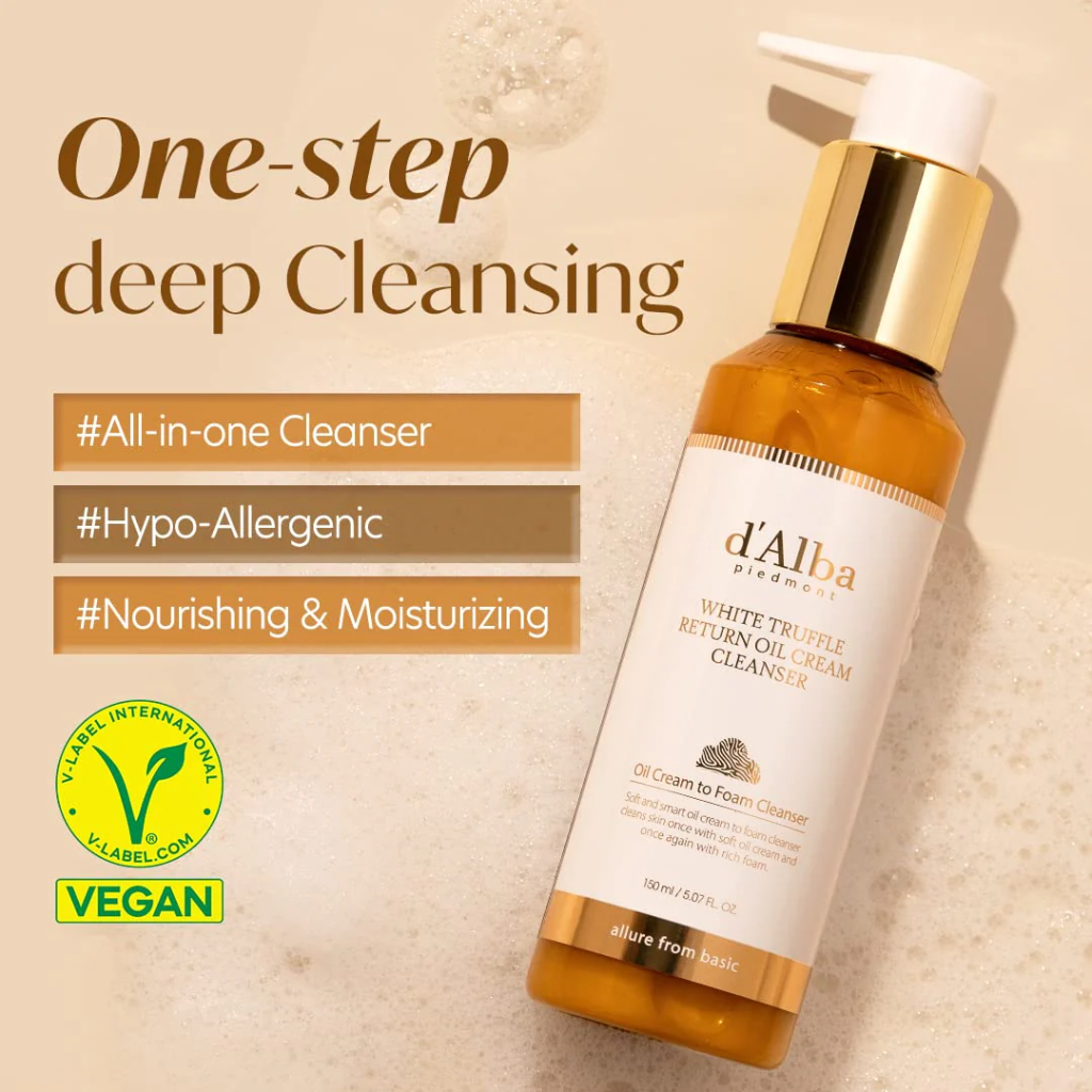 D'Alba White Truffle Return Oil Cream Cleanser 150ml 