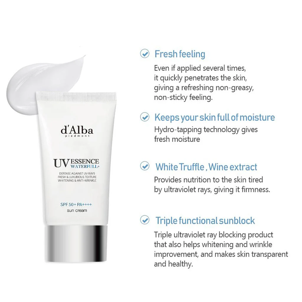 D'Alba Uv Essence Waterfull+ Broad Spectrum Spf 50+ 50ml 