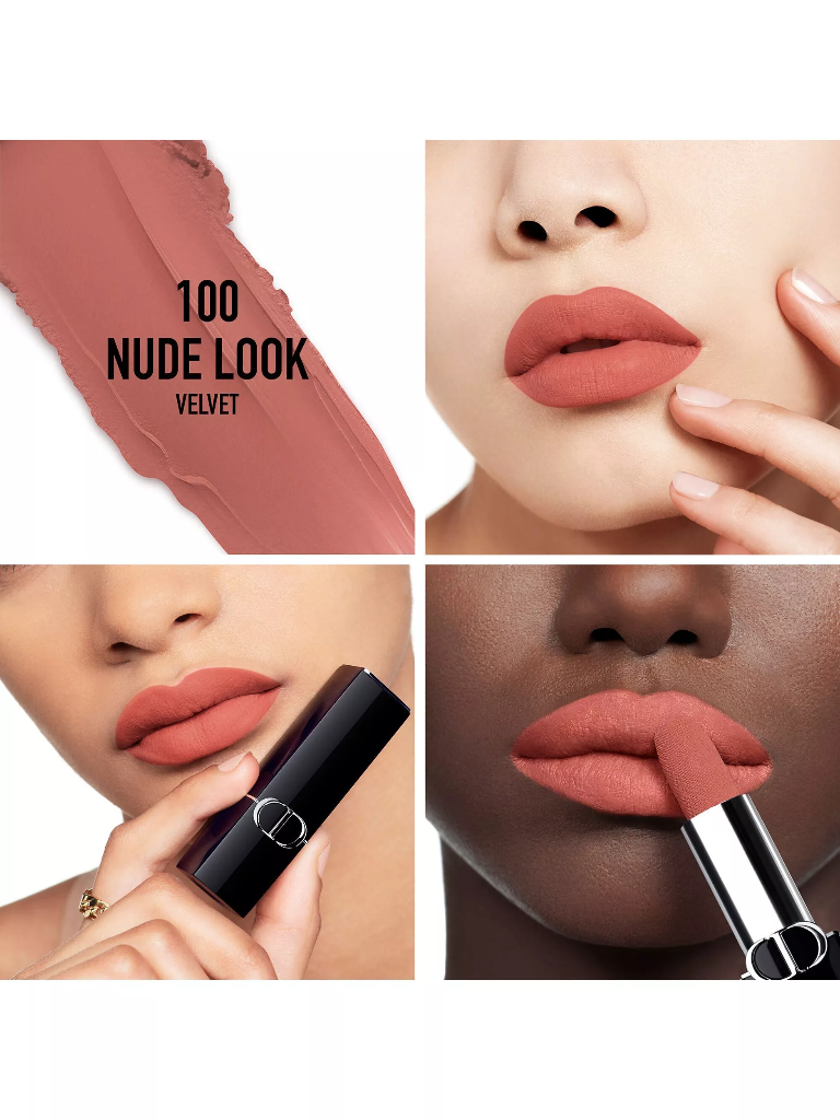 Dior Rouge Lipstick 100 Nude Look Velvet