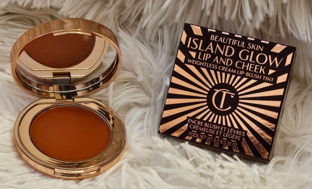 Charlotte Tilbury Island Glow Lip And Cheek Weightless Cream Lip Blush Tint Sunset Bronze Glow