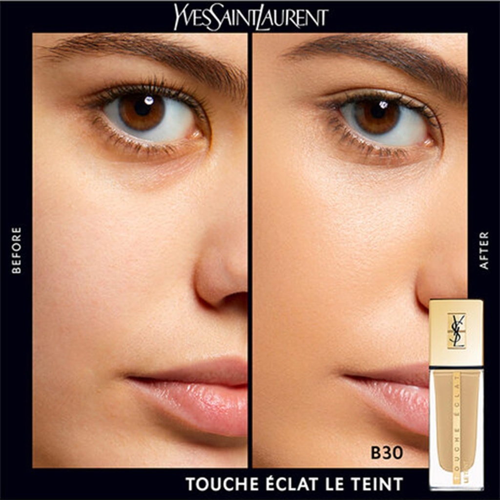 Ysl Touche Eclat Long Wear Glow Foundation SPF22 B30 Almond 