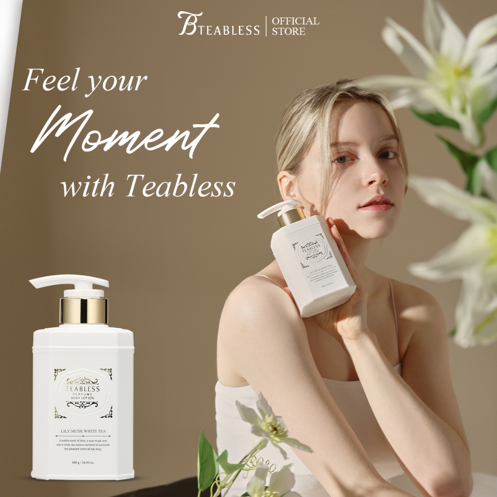 Teabless Perfume Body Lotion Lily Musk White Tea 480g