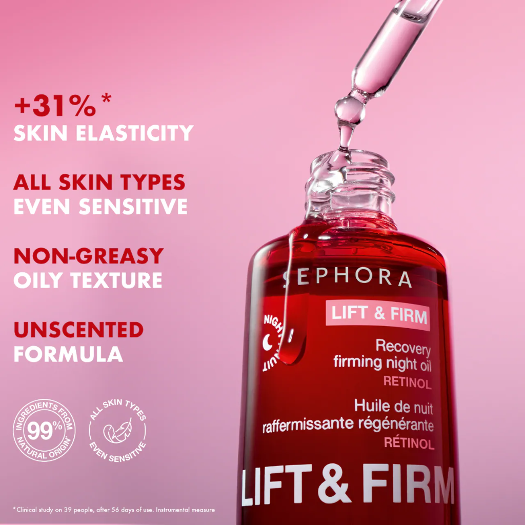 Sephora Lift & Firm Recovery Firming Night Oil Retinol 30ml