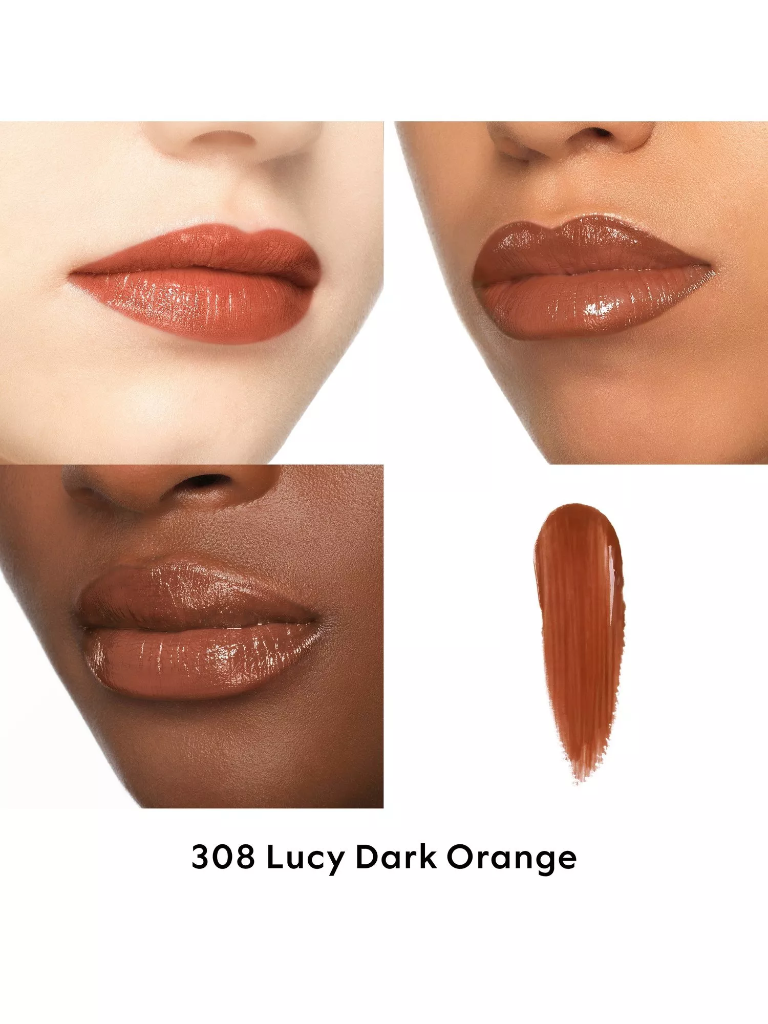 Gucci Glow & Care Shine Lipstick Lucy Dark Orange 308