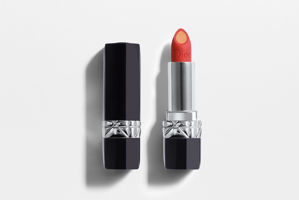 Dior Rouge Double Couleur Matte Metal Lipstick 534 Tempting Tangerine