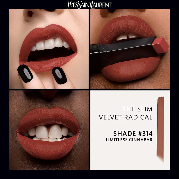 YSL The Slim Lipstick Velvet Radical 314 Limitless Cinnabar