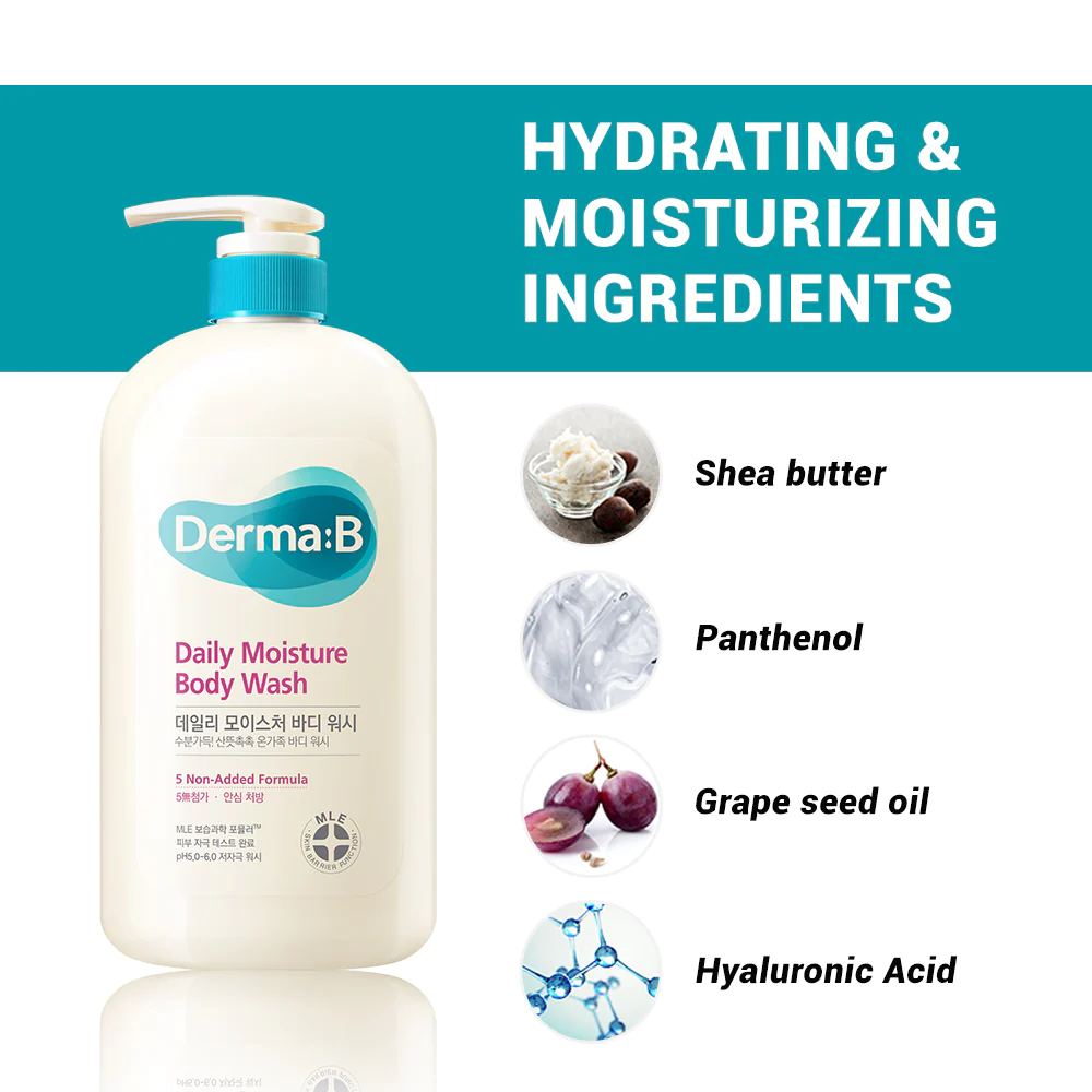 Derma B Daily Moisture Body Wash 1000 ml