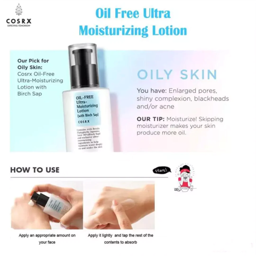 Cosrx Oil Free Ultra-Moisturizing Lotion(with Birch Sap)