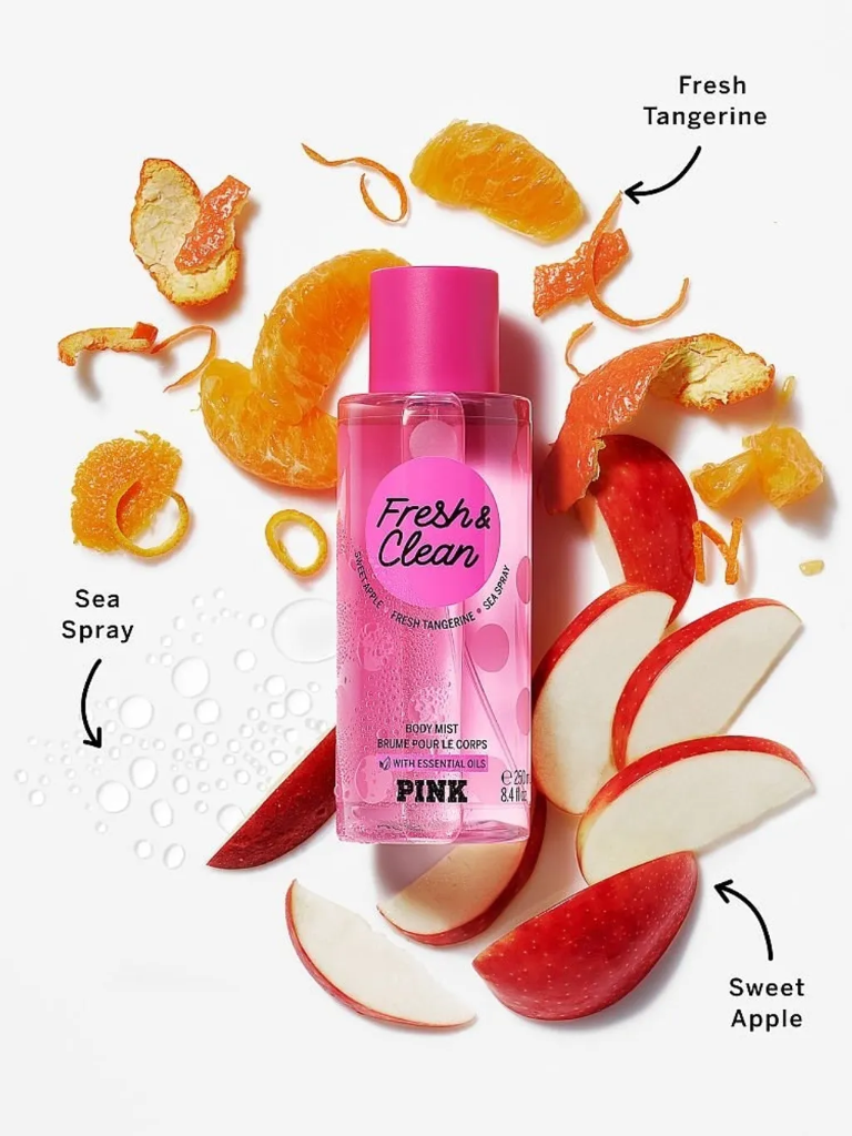 Pink Body Mist Fresh & Clean Glow