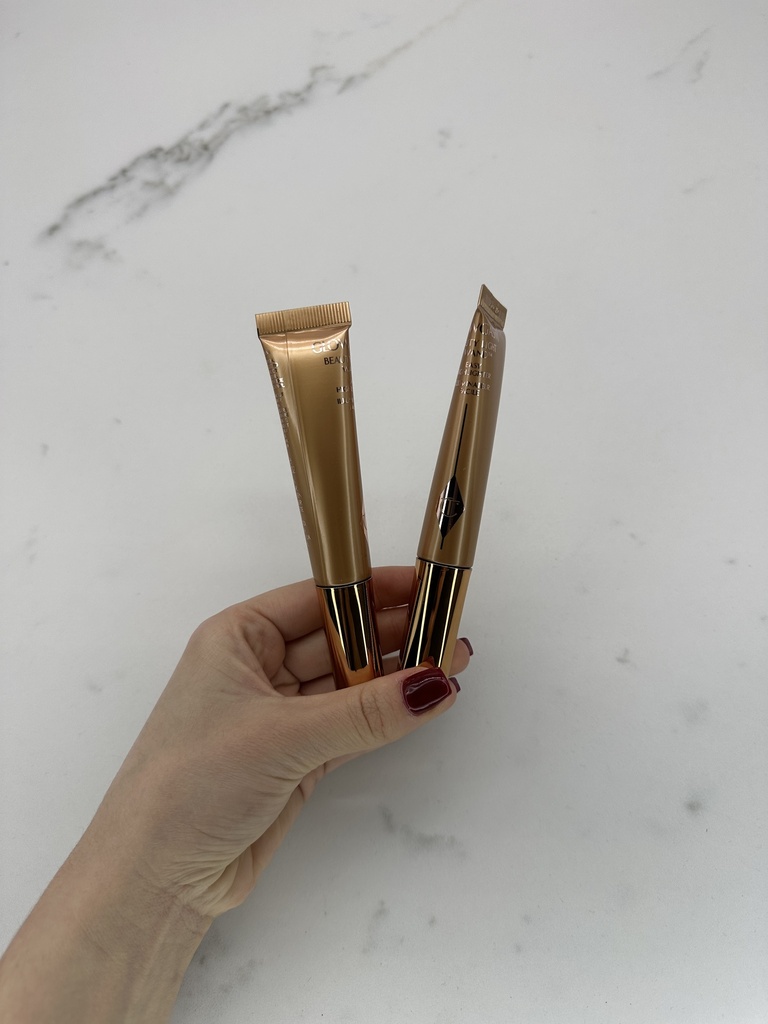 Charlotte Tilbury Goldgasm Highlighter Pa Kuti Me Defekt Shkrimi 