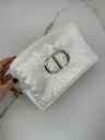 Dior Makeup Bag White/Gold