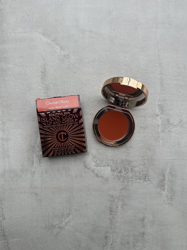 Charlotte Tilbury Island Glow Lip And Cheek Weightless Cream Lip Blush Tint Sunset Bronze Glow