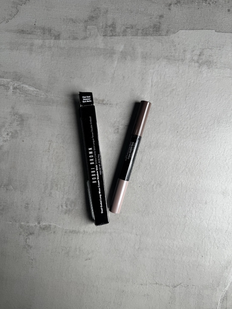 Bobbi Brown Dual-Ended Long-Wear Cream Shadow Stick Pink Steel Shimmer/Bark Matte