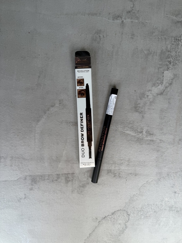 REVOLUTION DUO BROW PENCIL DARK BROWN