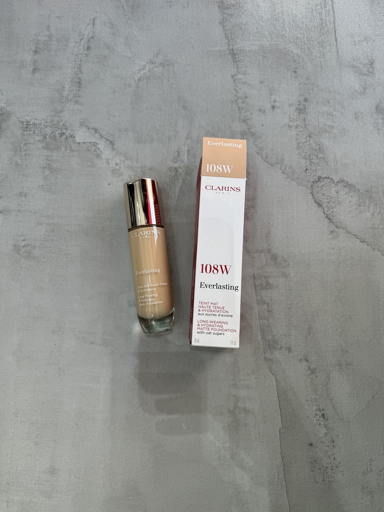 Clarins Everlasting Longwearing & Hydrating Matte Foundation 108W 30ml