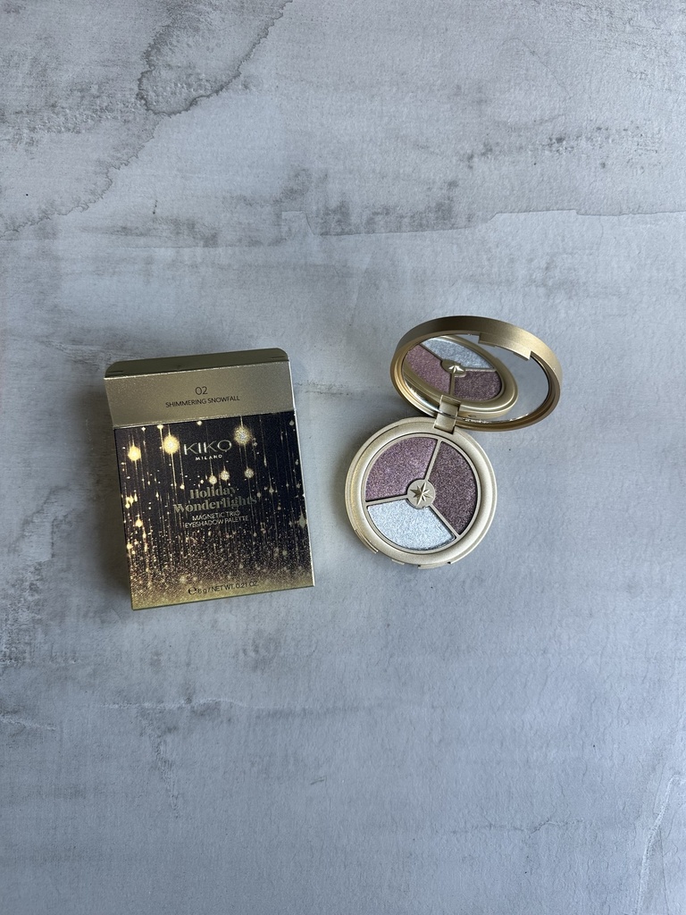 Kiko Milano Holiday Wonderlights Magnetic Trio Eyeshadow Palette 02 Shimmering Snowfall 