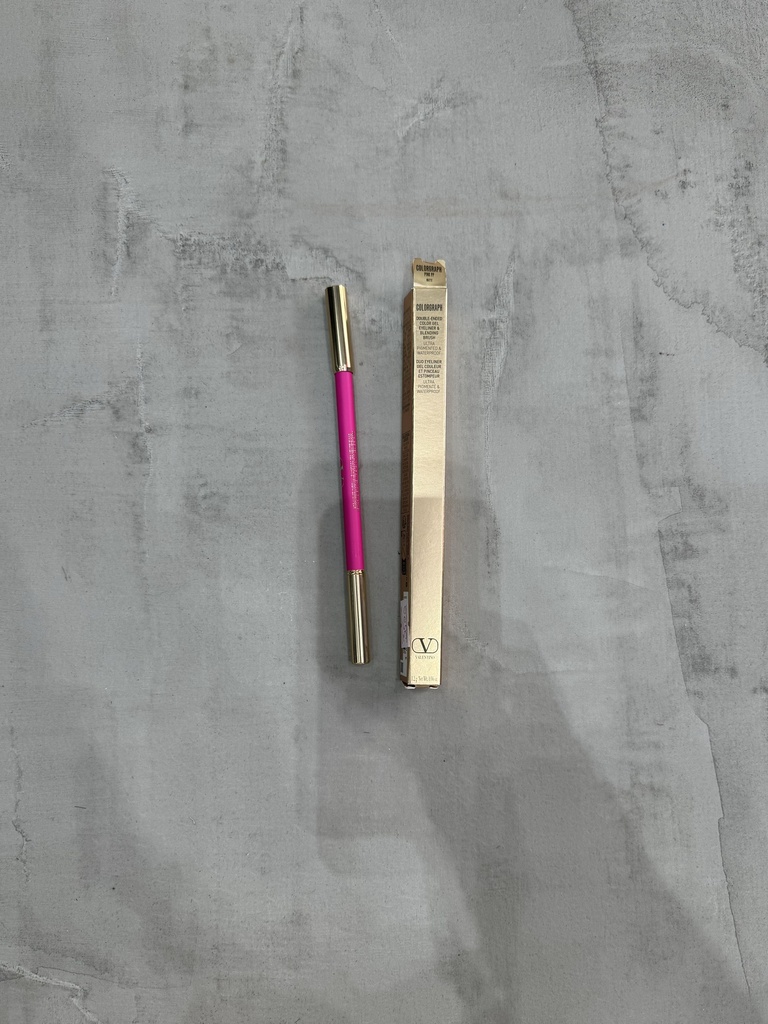 Valentino Colorgraph Double-Ended Color Gel Eyeliner & Blending Brush Pink PP Matte