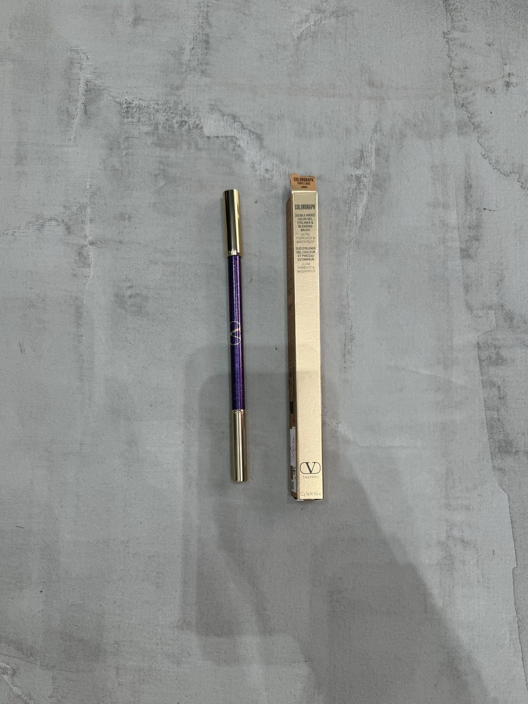 Valentino Colorgraph Double-Ended Color Gel Eyeliner & Blending Brush Purple Dose Shimmer 
