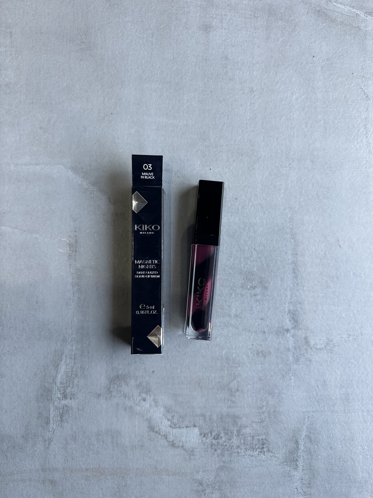 Kiko Milano Magnetic Nights Dark Glazed Liquid Lip Balm 03 Mauve In Black