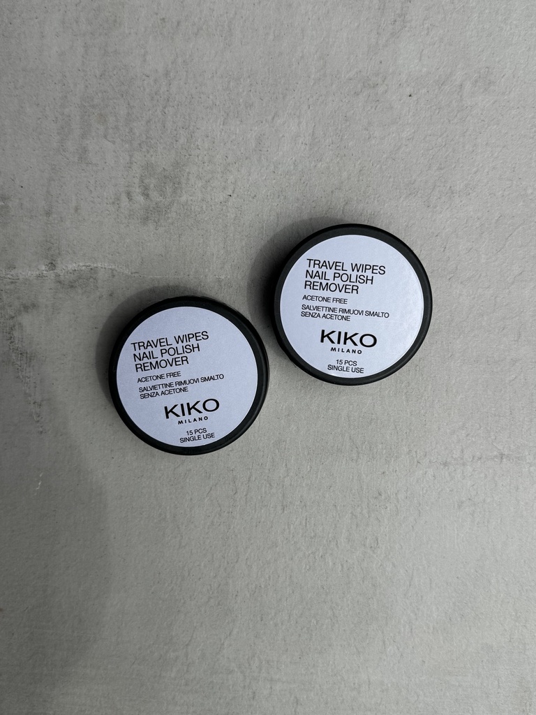 Kiko Milano Travel Wipes Nail Polish Remover 15PCS 