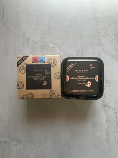 Mary and May Premium Idebenone Blackberry Complex Essence Mask 20pcs 
