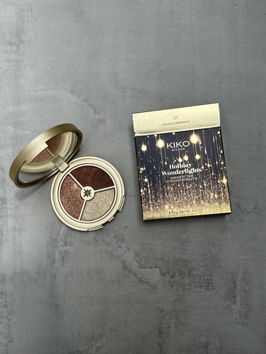 Kiko Milano Holiday Wonderlights Magnetic Trio Eyeshadow Palette Soulful Radiance 01